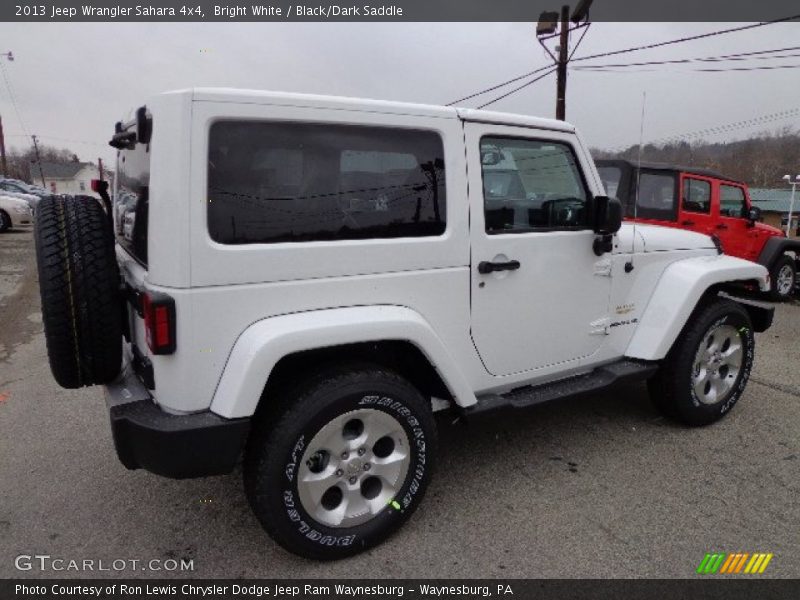 Bright White / Black/Dark Saddle 2013 Jeep Wrangler Sahara 4x4