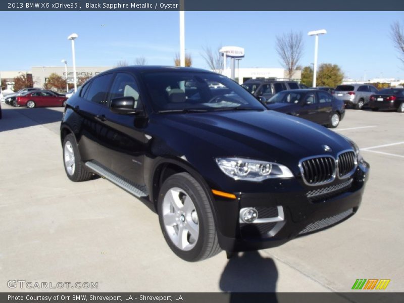 Black Sapphire Metallic / Oyster 2013 BMW X6 xDrive35i
