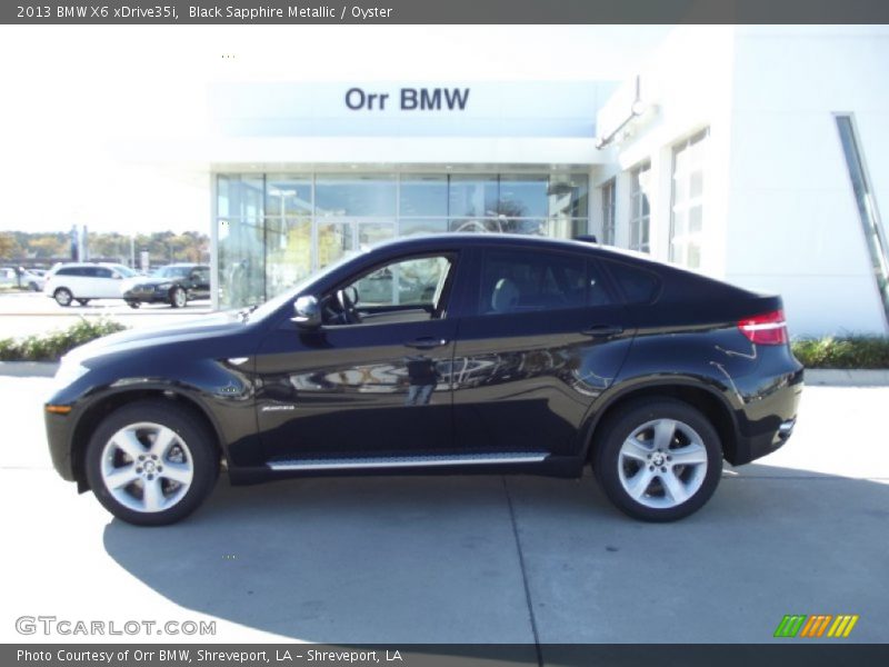 Black Sapphire Metallic / Oyster 2013 BMW X6 xDrive35i