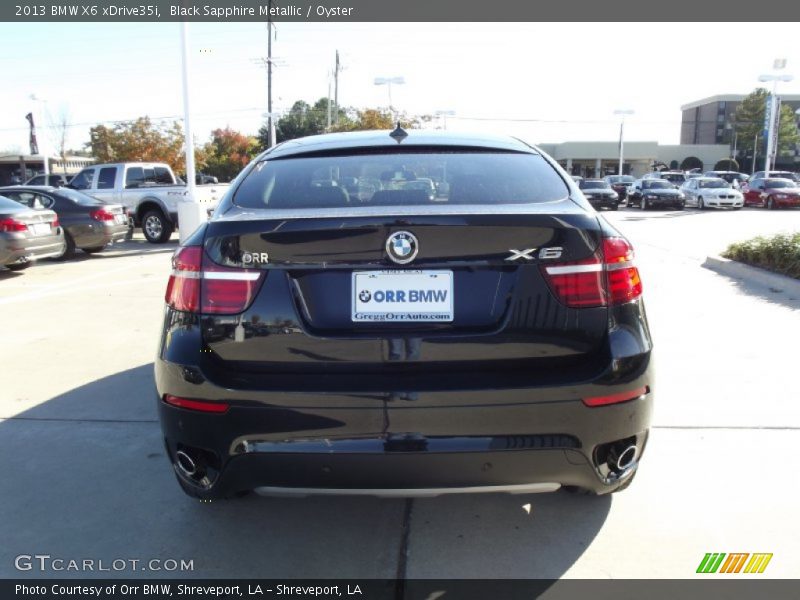 Black Sapphire Metallic / Oyster 2013 BMW X6 xDrive35i