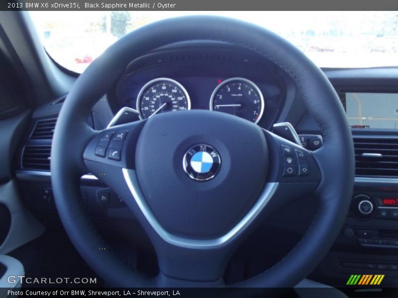 Black Sapphire Metallic / Oyster 2013 BMW X6 xDrive35i