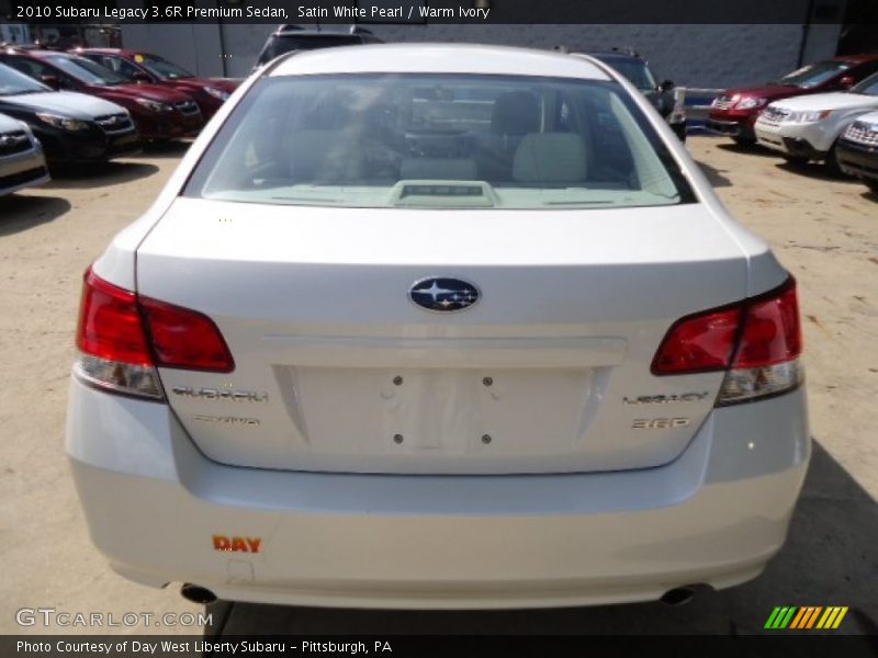 Satin White Pearl / Warm Ivory 2010 Subaru Legacy 3.6R Premium Sedan