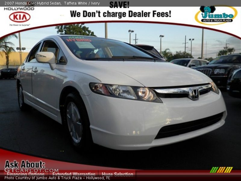 Taffeta White / Ivory 2007 Honda Civic Hybrid Sedan
