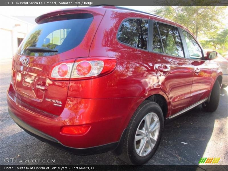 Sonoran Red / Beige 2011 Hyundai Santa Fe Limited