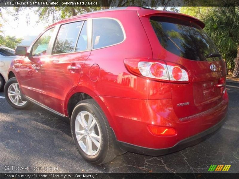 Sonoran Red / Beige 2011 Hyundai Santa Fe Limited