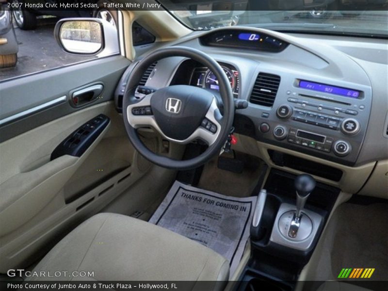 Taffeta White / Ivory 2007 Honda Civic Hybrid Sedan
