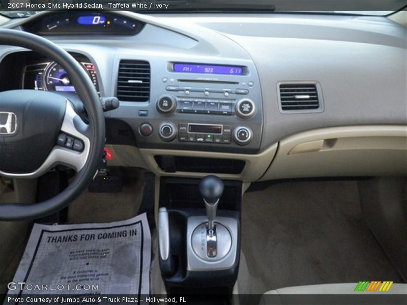 Taffeta White / Ivory 2007 Honda Civic Hybrid Sedan