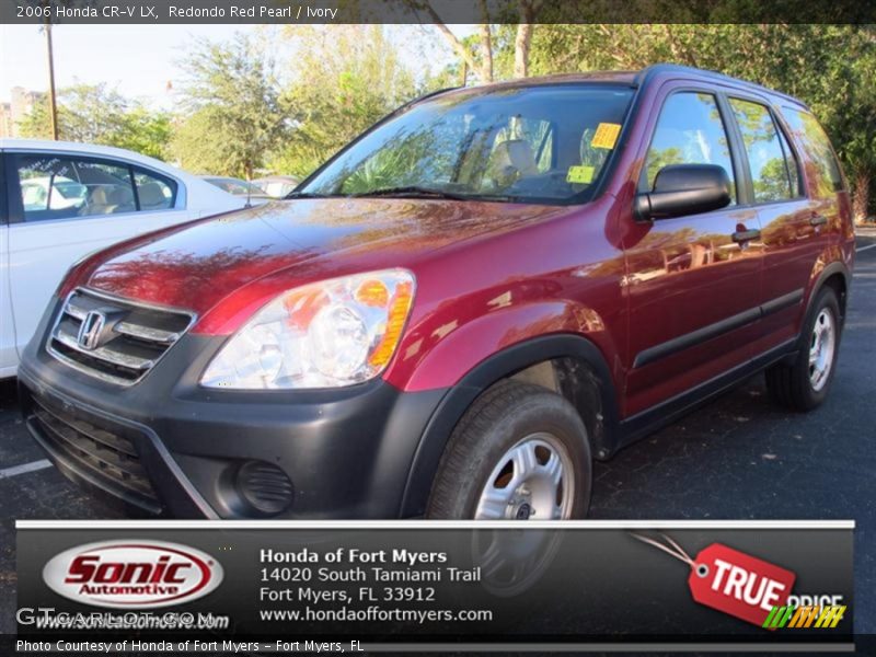 Redondo Red Pearl / Ivory 2006 Honda CR-V LX