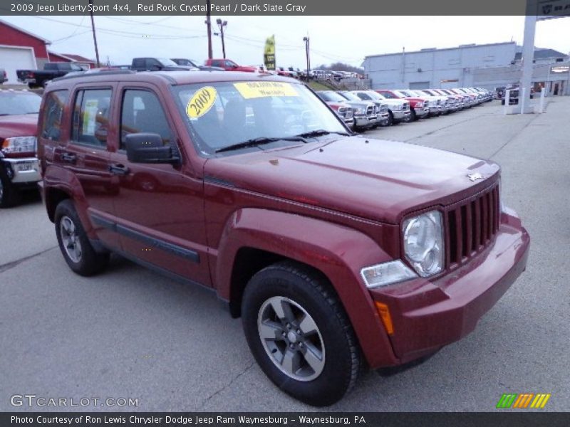 Red Rock Crystal Pearl / Dark Slate Gray 2009 Jeep Liberty Sport 4x4