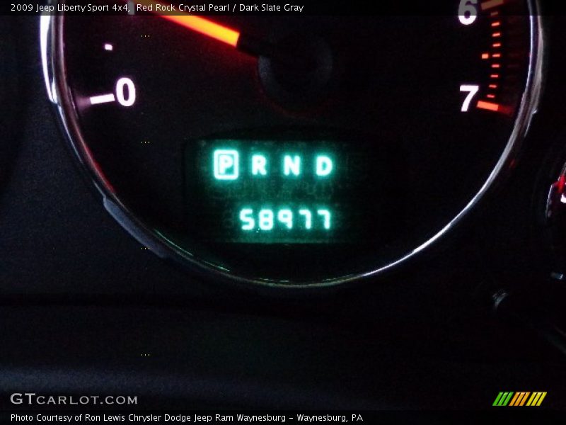 Red Rock Crystal Pearl / Dark Slate Gray 2009 Jeep Liberty Sport 4x4