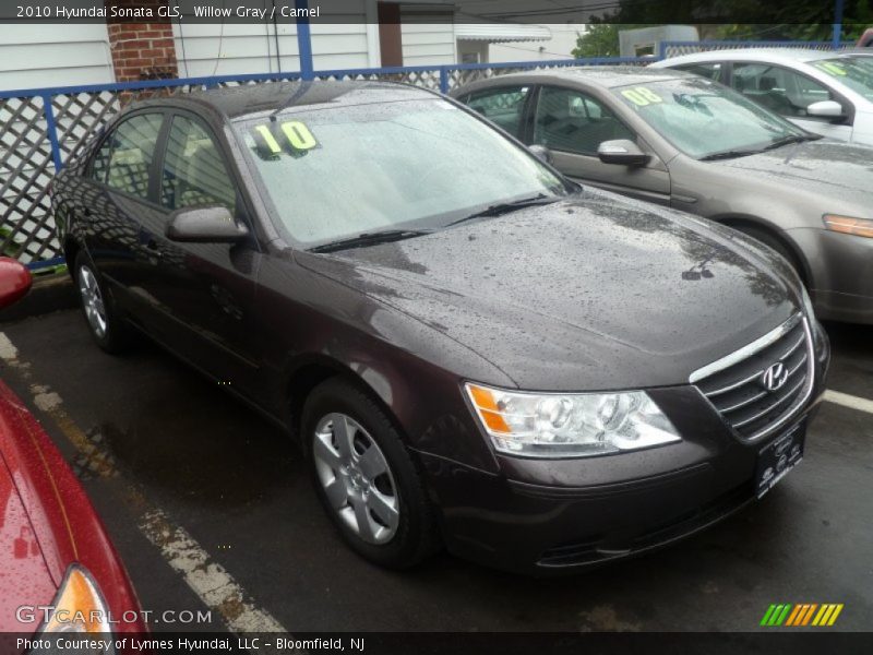 Willow Gray / Camel 2010 Hyundai Sonata GLS