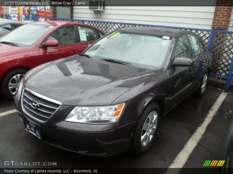 Willow Gray / Camel 2010 Hyundai Sonata GLS