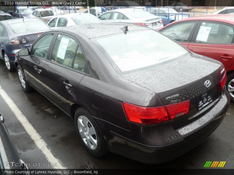 Willow Gray / Camel 2010 Hyundai Sonata GLS