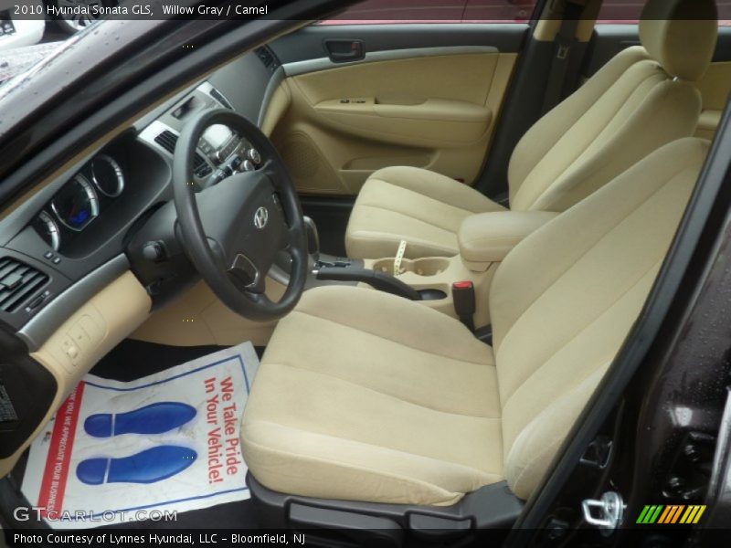 Willow Gray / Camel 2010 Hyundai Sonata GLS