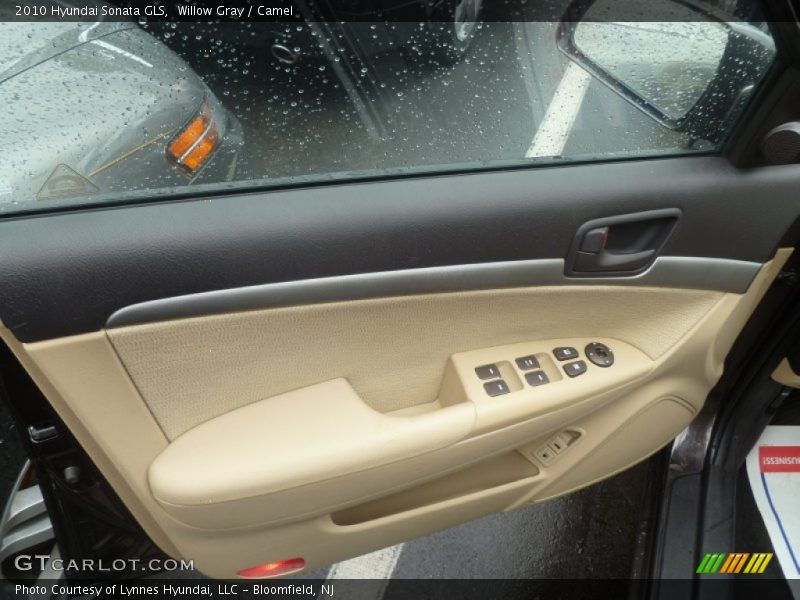 Willow Gray / Camel 2010 Hyundai Sonata GLS