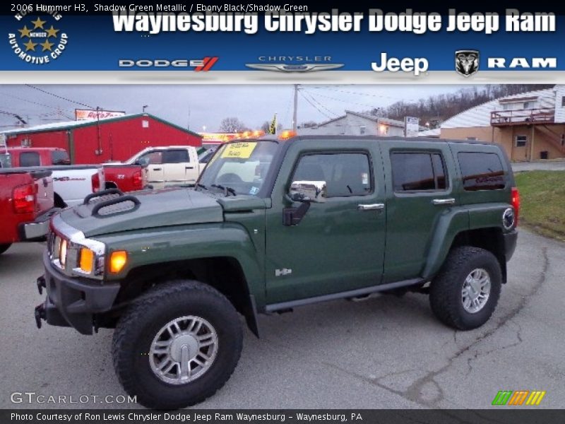 Shadow Green Metallic / Ebony Black/Shadow Green 2006 Hummer H3