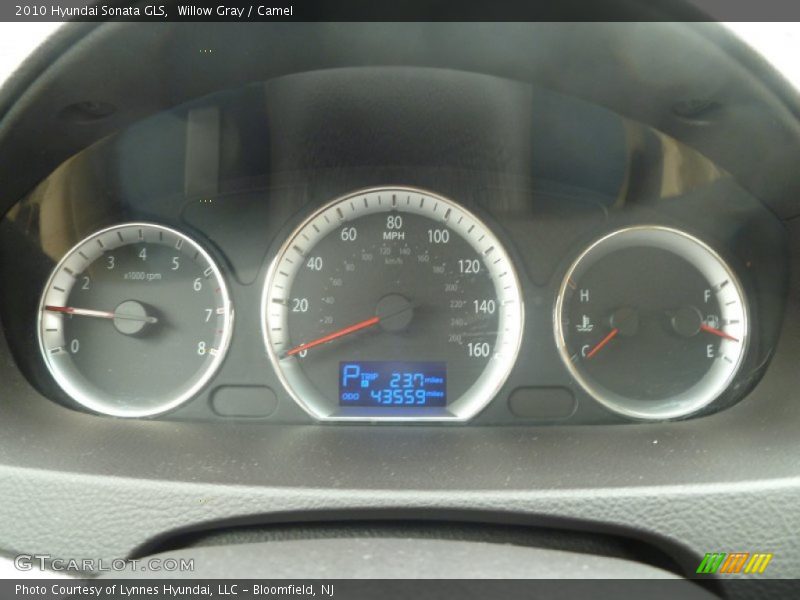 Willow Gray / Camel 2010 Hyundai Sonata GLS
