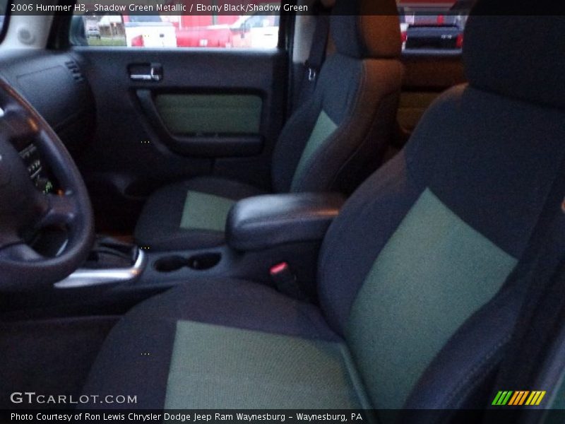  2006 H3  Ebony Black/Shadow Green Interior