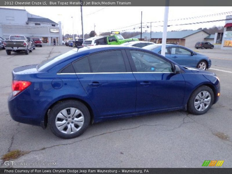 Blue Topaz Metallic / Jet Black/Medium Titanium 2012 Chevrolet Cruze LS