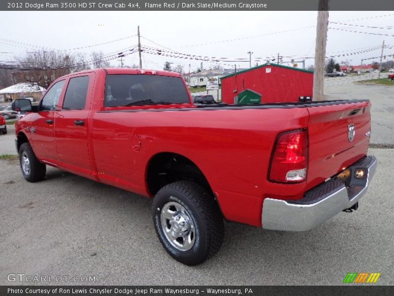 Flame Red / Dark Slate/Medium Graystone 2012 Dodge Ram 3500 HD ST Crew Cab 4x4