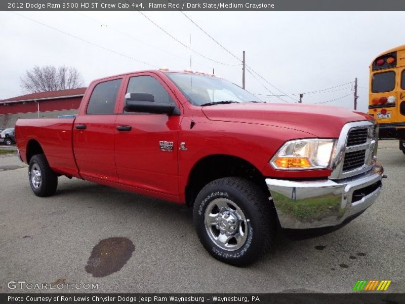 Flame Red / Dark Slate/Medium Graystone 2012 Dodge Ram 3500 HD ST Crew Cab 4x4