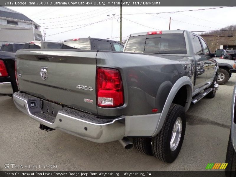 Mineral Gray Pearl / Dark Slate 2012 Dodge Ram 3500 HD Laramie Crew Cab 4x4 Dually