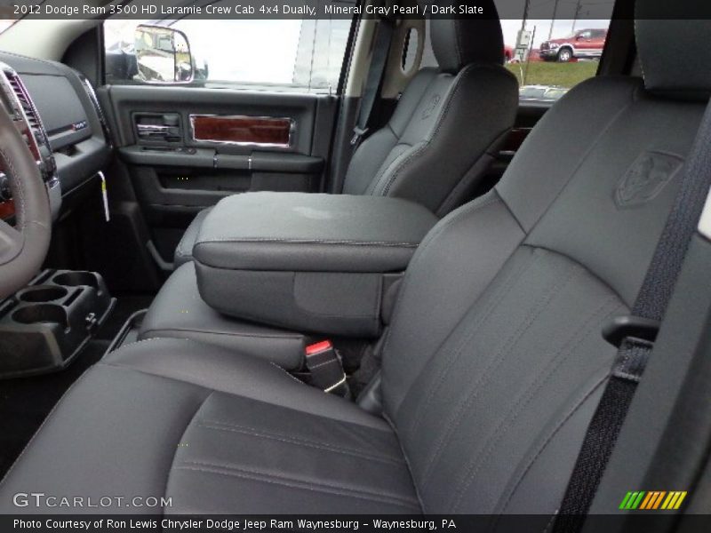 Mineral Gray Pearl / Dark Slate 2012 Dodge Ram 3500 HD Laramie Crew Cab 4x4 Dually