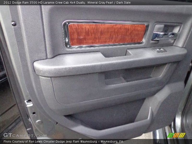 Mineral Gray Pearl / Dark Slate 2012 Dodge Ram 3500 HD Laramie Crew Cab 4x4 Dually