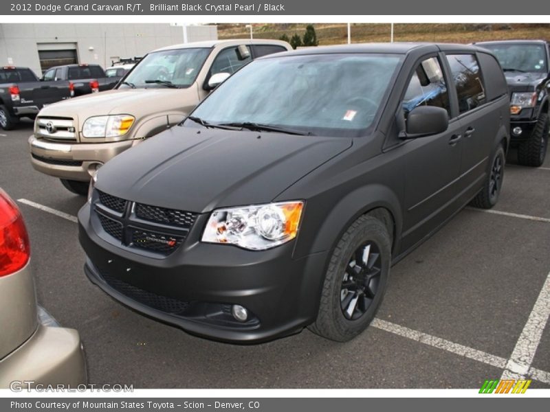 Brilliant Black Crystal Pearl / Black 2012 Dodge Grand Caravan R/T