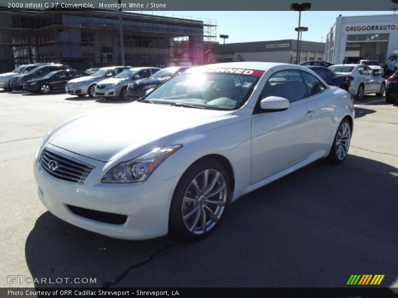 Moonlight White / Stone 2009 Infiniti G 37 Convertible
