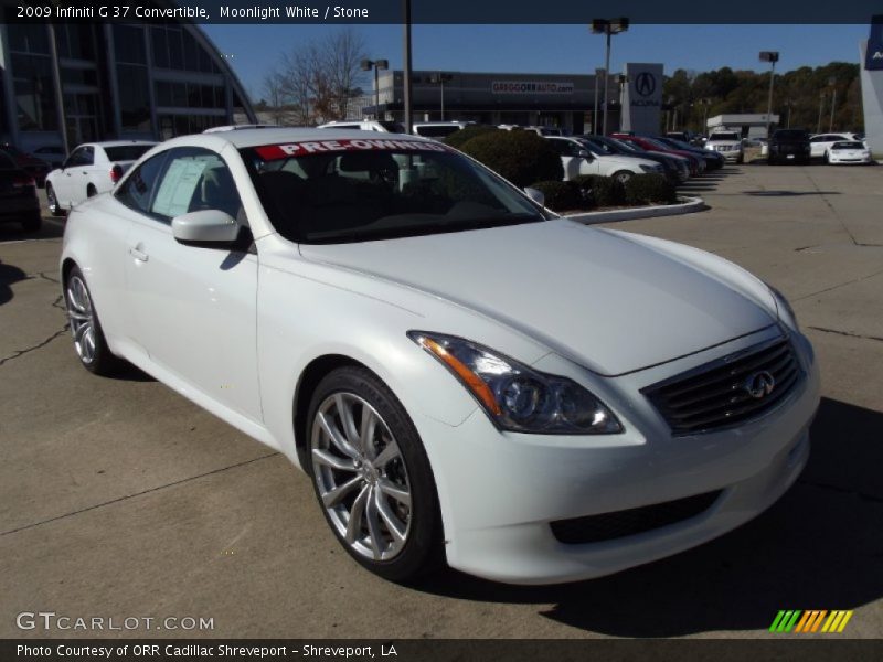 Moonlight White / Stone 2009 Infiniti G 37 Convertible