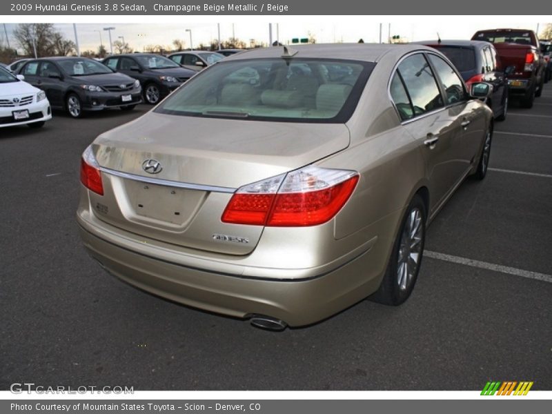 Champagne Beige Metallic / Beige 2009 Hyundai Genesis 3.8 Sedan