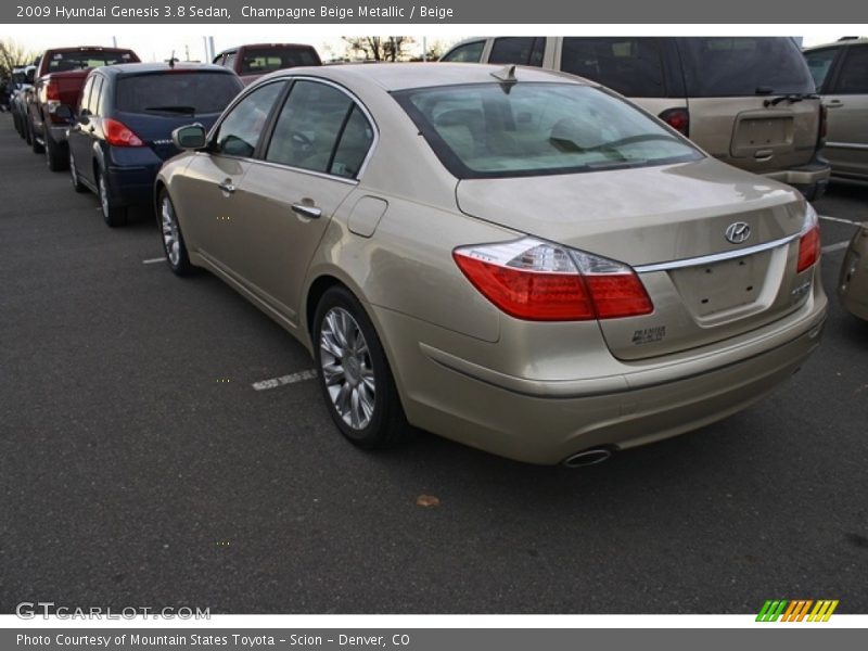 Champagne Beige Metallic / Beige 2009 Hyundai Genesis 3.8 Sedan