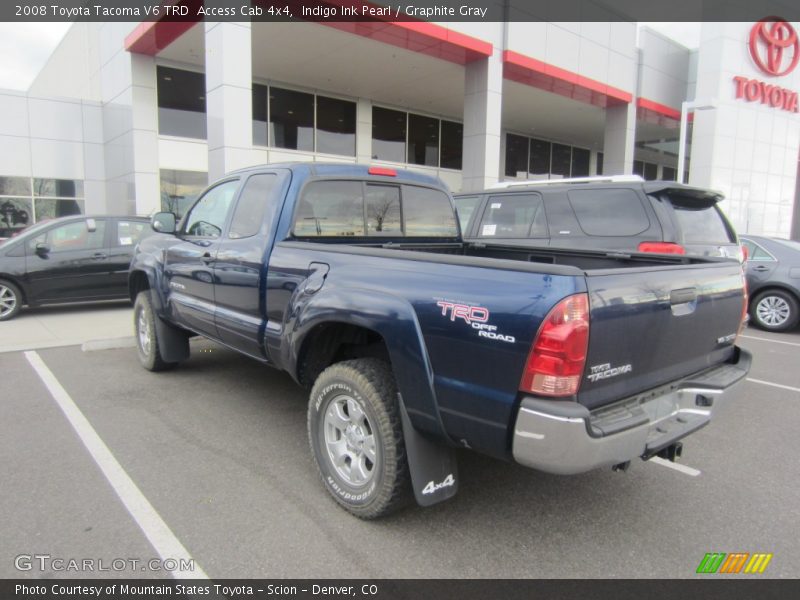 Indigo Ink Pearl / Graphite Gray 2008 Toyota Tacoma V6 TRD  Access Cab 4x4