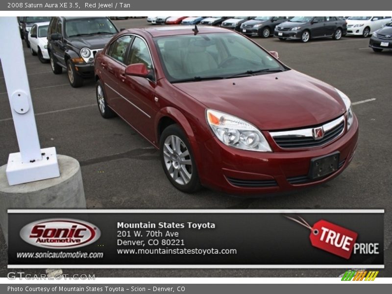 Red Jewel / Tan 2008 Saturn Aura XE 3.5