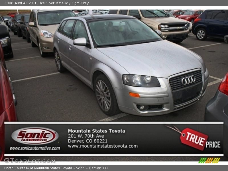 Ice Silver Metallic / Light Gray 2008 Audi A3 2.0T