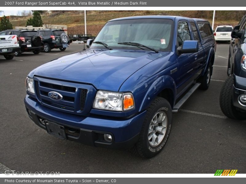 Vista Blue Metallic / Medium Dark Flint 2007 Ford Ranger Sport SuperCab 4x4