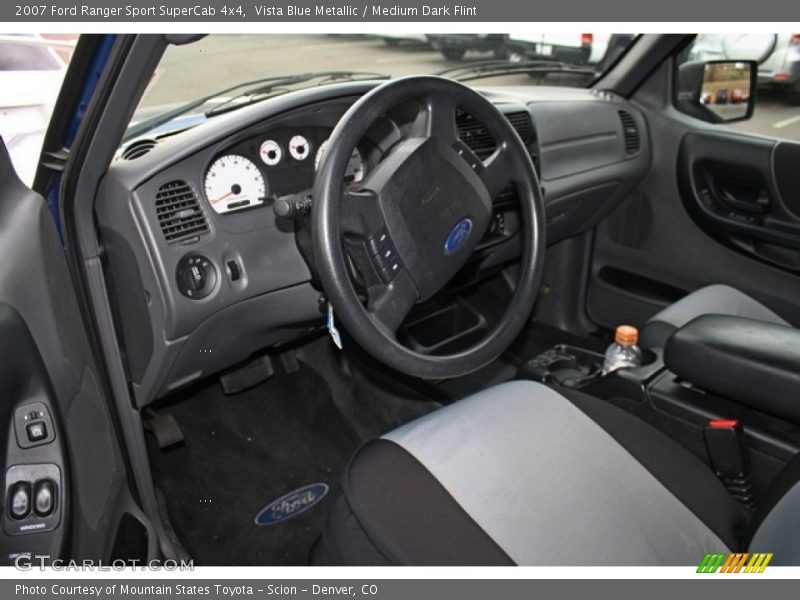 Vista Blue Metallic / Medium Dark Flint 2007 Ford Ranger Sport SuperCab 4x4