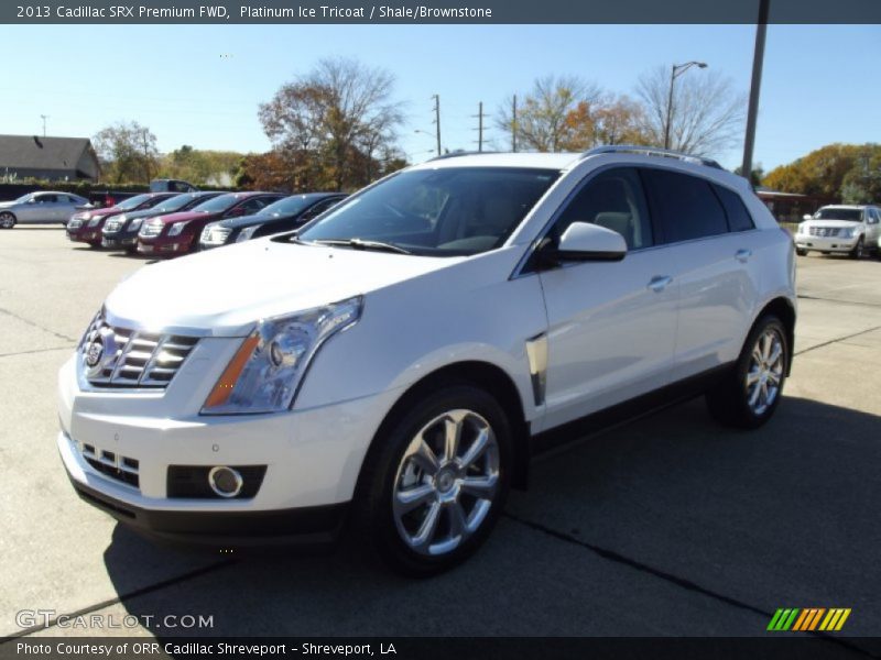Platinum Ice Tricoat / Shale/Brownstone 2013 Cadillac SRX Premium FWD