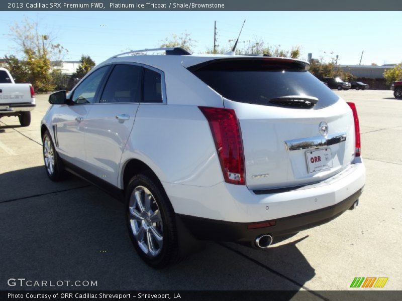 Platinum Ice Tricoat / Shale/Brownstone 2013 Cadillac SRX Premium FWD