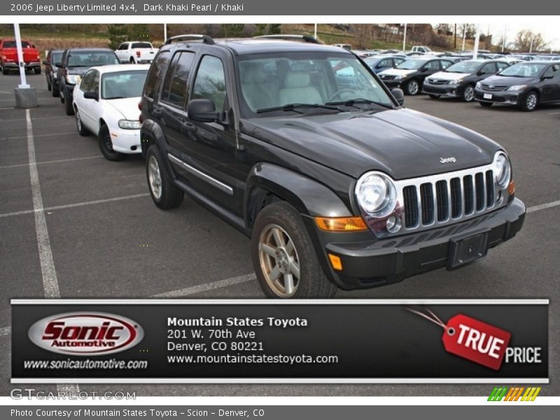 Dark Khaki Pearl / Khaki 2006 Jeep Liberty Limited 4x4