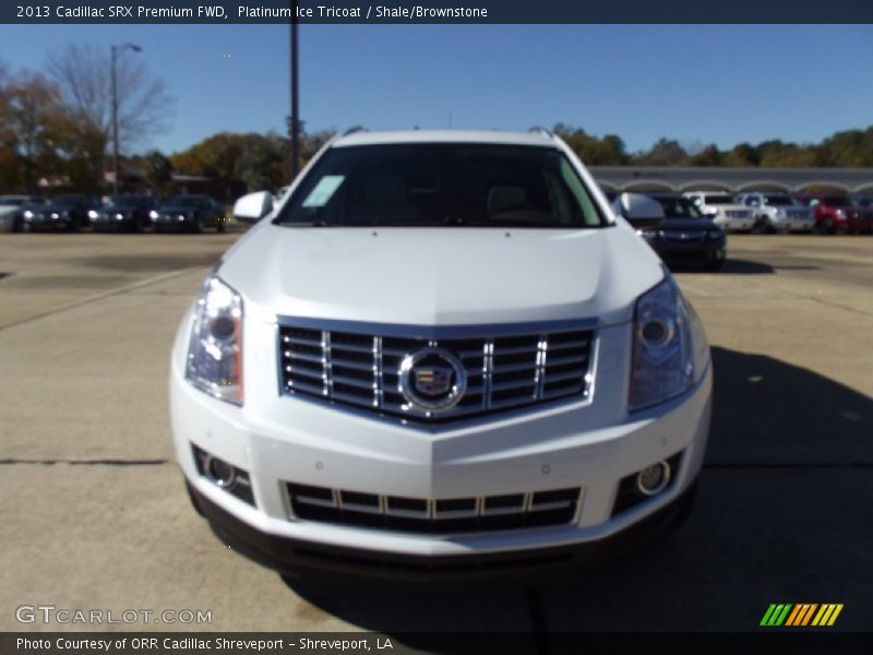 Platinum Ice Tricoat / Shale/Brownstone 2013 Cadillac SRX Premium FWD