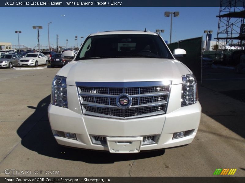 White Diamond Tricoat / Ebony 2013 Cadillac Escalade Platinum