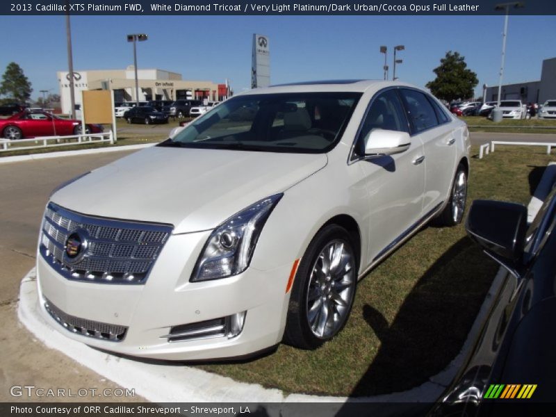 White Diamond Tricoat / Very Light Platinum/Dark Urban/Cocoa Opus Full Leather 2013 Cadillac XTS Platinum FWD