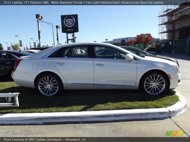 White Diamond Tricoat / Very Light Platinum/Dark Urban/Cocoa Opus Full Leather 2013 Cadillac XTS Platinum FWD