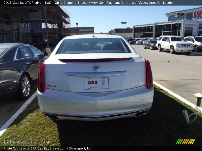 White Diamond Tricoat / Very Light Platinum/Dark Urban/Cocoa Opus Full Leather 2013 Cadillac XTS Platinum FWD