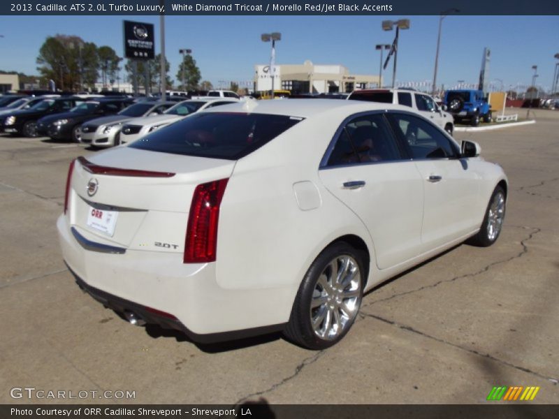 White Diamond Tricoat / Morello Red/Jet Black Accents 2013 Cadillac ATS 2.0L Turbo Luxury