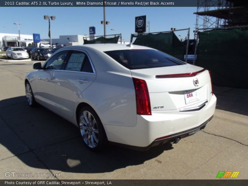 White Diamond Tricoat / Morello Red/Jet Black Accents 2013 Cadillac ATS 2.0L Turbo Luxury
