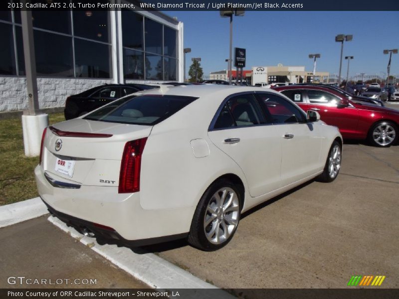 White Diamond Tricoat / Light Platinum/Jet Black Accents 2013 Cadillac ATS 2.0L Turbo Performance