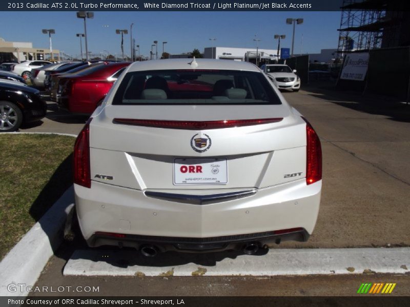 White Diamond Tricoat / Light Platinum/Jet Black Accents 2013 Cadillac ATS 2.0L Turbo Performance
